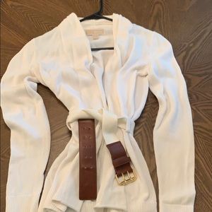 Michael Kors Sweater Jacket with Belt